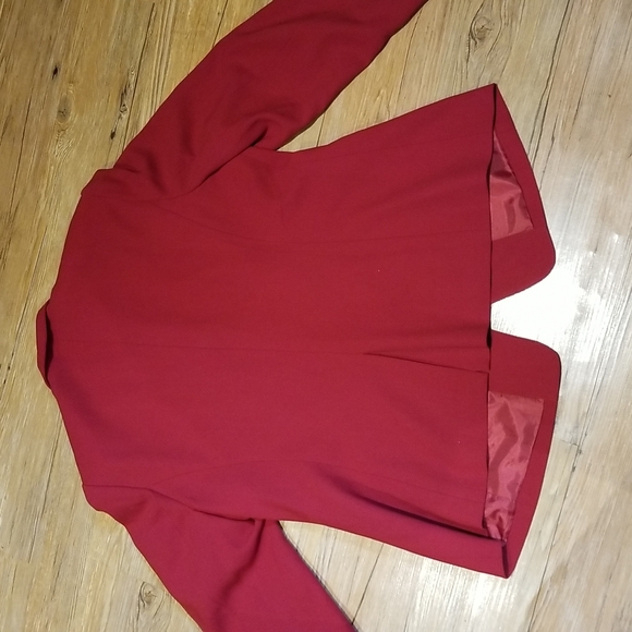 Talbots 3 Button Jacket beautiful Wool Ruby color lined sz 20. - Picture 6 of 10
